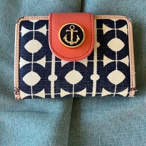 Spartina 449 ~Women's Wallet - Navy and Coral
